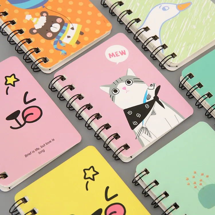 5 Pcs Especial Criativo Dos Desenhos Animados Bonito Engrossado Bobina Notebook Bloco de Notas Portátil Estudante Papelaria Livro Atacado Fábrica